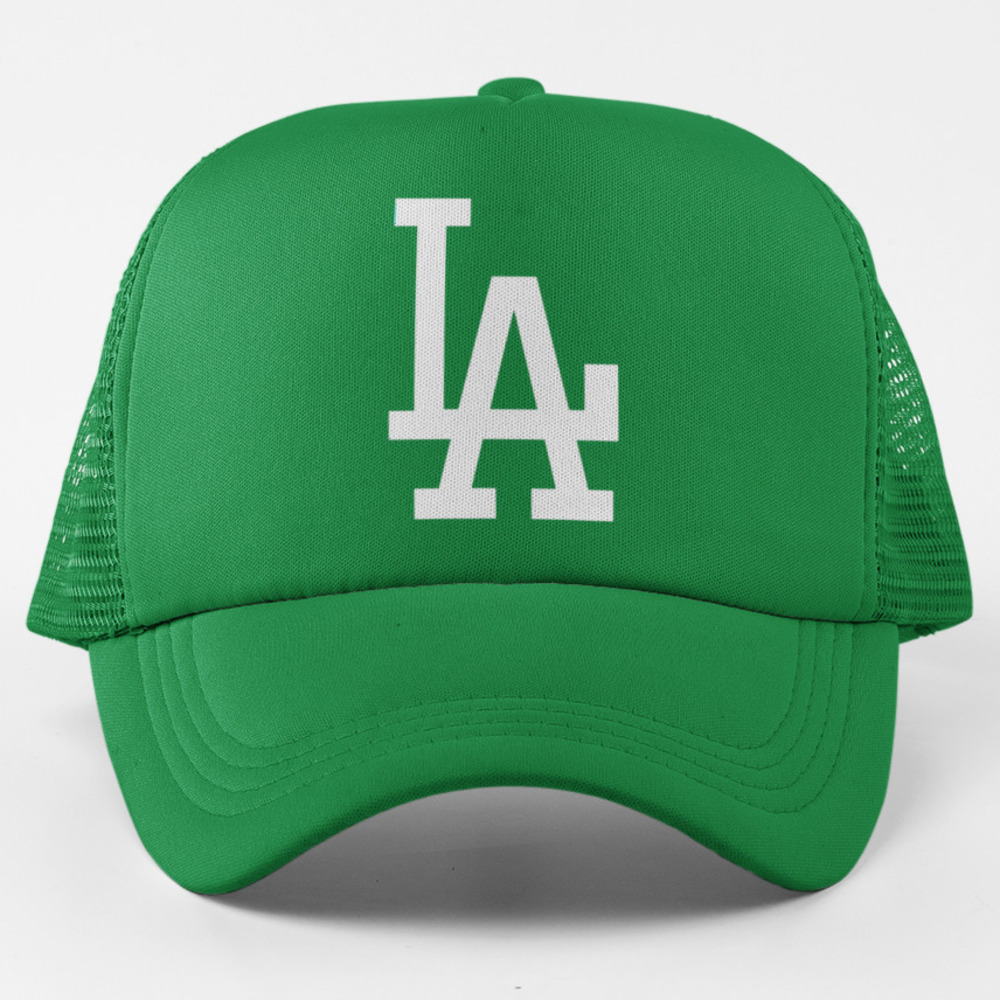 Green LA Logo Trucker Hat